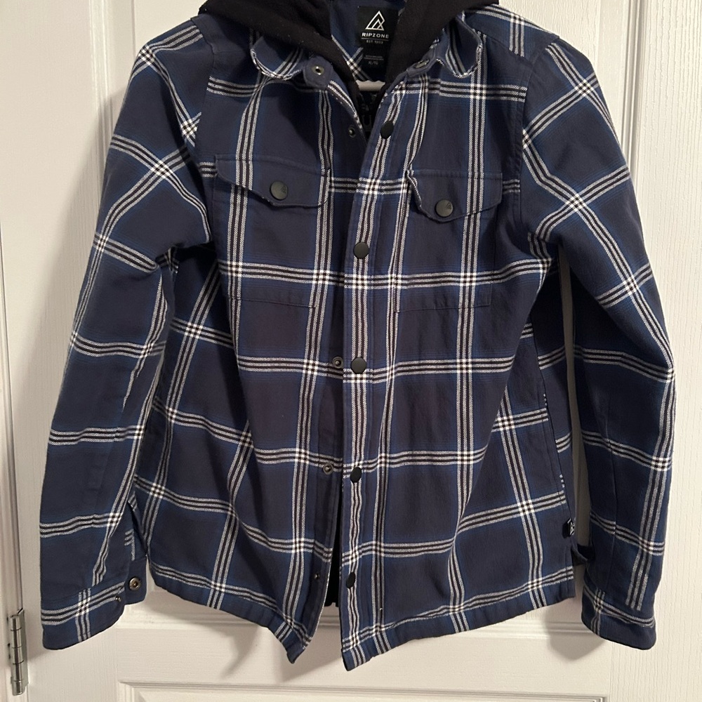 Kids Blue Plaid Jacket